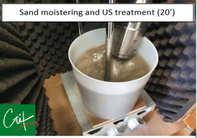 CTIF: Ultrasonic treatment of an inorganic sand.